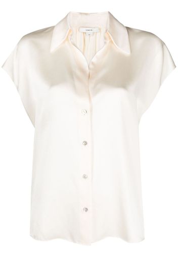 Vince short-sleeve silk shirt - Toni neutri