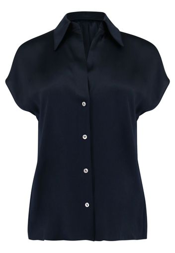 Vince short-sleeve silk shirt - Blu