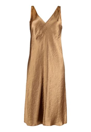 Vince V-neck slip midi dress - Marrone