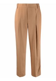 Vince pleat-detail cropped tailored trousers - Toni neutri