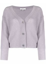 Vince ribbed-knit V-neck cardigan - Grigio