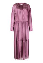 Vince shirred-neck long-sleeved dress - Viola