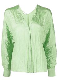 Vince crinckle-effect V-neck blouse - Verde