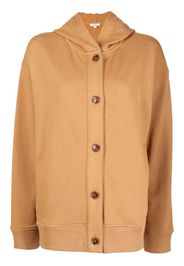 Vince button-up cotton hoodie - Marrone