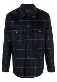 Vince checked double-pocket overshirt - Blu