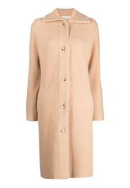 Vince single-breasted button coat - Marrone