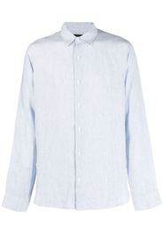 Vince striped button-up linen shirt - Blu