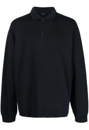 Vince zip-detail cotton sweatshirt - Blu