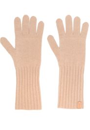 Vince knitted cashmere gloves - Marrone