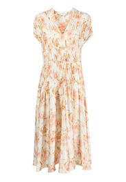 Vince floral-print plissé dress - Toni neutri