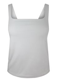 Vince square-neck cotton tank top - Bianco