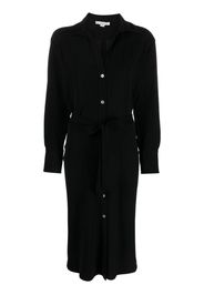 Vince tied-waist V-neck shirt dress - Nero