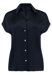 Vince short-sleeve silk shirt - Blu