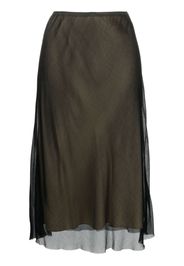 Vince sheer slip midi skirt - Marrone