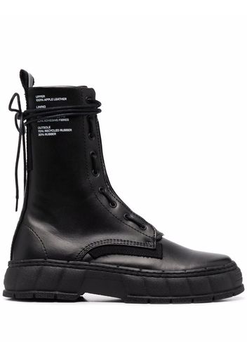 Virón vegan leather combat boots - Nero