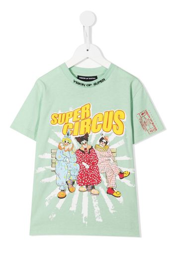 Vision Of Super Kids Super Circus-print T-shirt - Verde