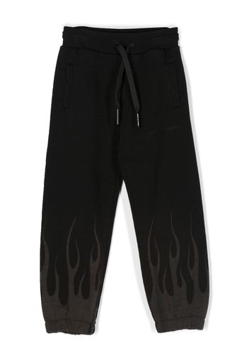 Vision Of Super Kids embroidered-logo drawstring track pants - Nero