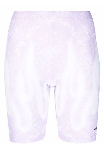 Vision Of Super abstract-print cycling shorts - Viola