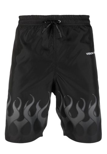 Vision Of Super flame-print swim shorts - Nero