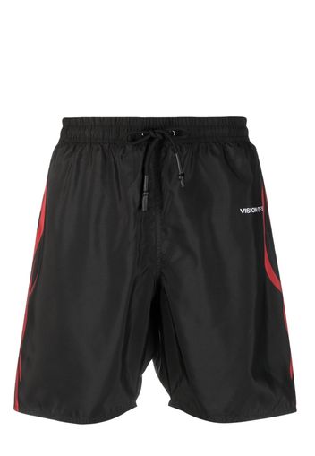 Vision Of Super side-print drawstring swim shorts - Nero