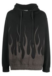 Vision Of Super flame-print cotton hoodie - Nero