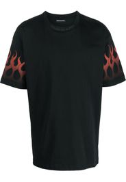 Vision Of Super flame-print cotton T-shirt - Nero