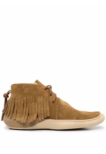 visvim fringed suede desert boots - Marrone