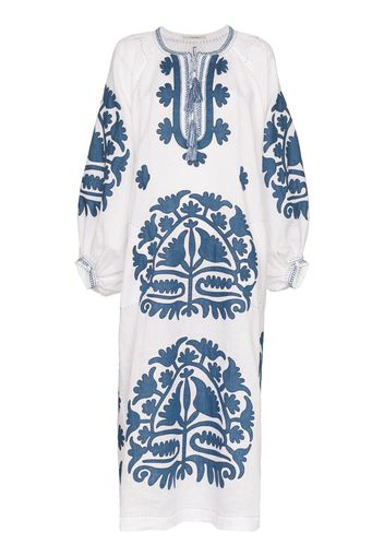 Shalimar embroidered linen dress