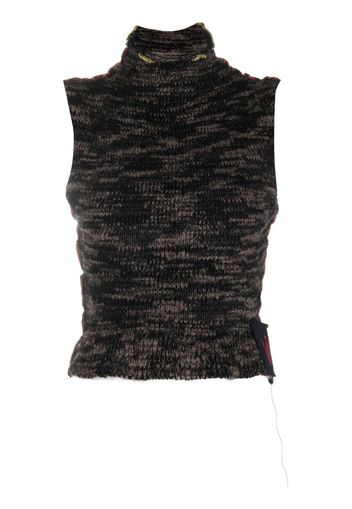 VITELLI melange-effect sleeveless top - Marrone