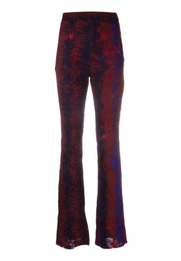 VITELLI flared contrasting-stitch trousers - Viola