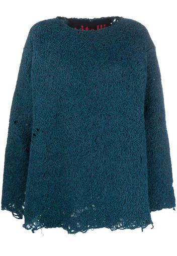 VITELLI distressed-effect knit jumper - Blu