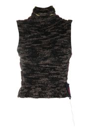 VITELLI melange-effect sleeveless top - Marrone