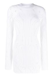 VITELLI open-knit long-line jumper - Bianco