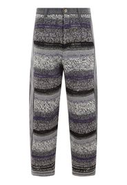 VITELLI needle-punched contrast panel trousers - Grigio