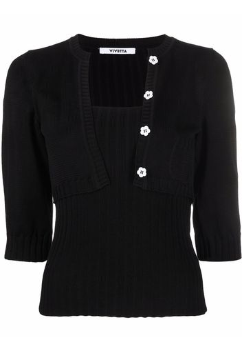 Vivetta layered two-piece jumper - Nero