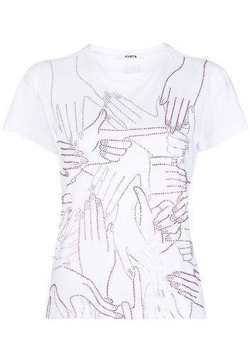 Vivetta hand-embellished short-sleeve T-shirt - Bianco