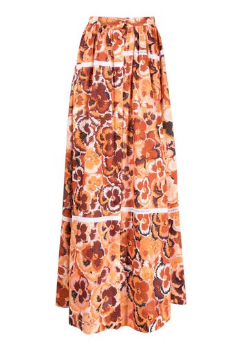 Vivetta floral-print maxi skirt - Arancione