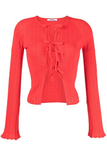 Vivetta Cardigan con nodo - Rosso