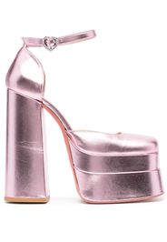 Vivetta metallic-finish leather sandals - Rosa