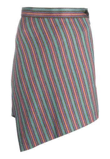 Vivienne Westwood Pre-Owned 2010 striped asymmetric miniskirt - Verde