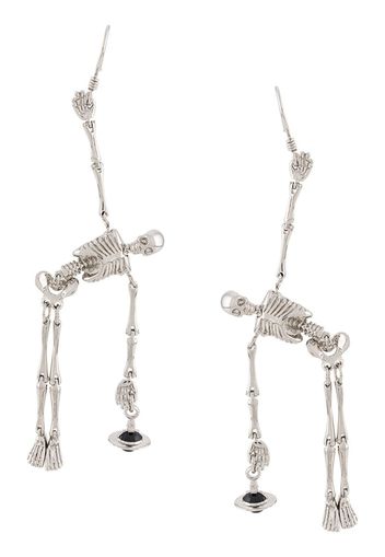 Skeleton Orb drop earrings