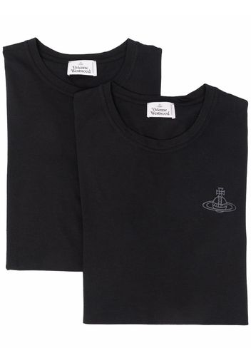 Vivienne Westwood pack-of-two Orb logo-print T-shirt - Nero