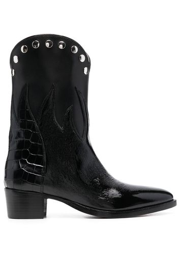 Vivienne Westwood flame design western boots - Nero