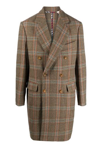 Vivienne Westwood check double-breasted cotton coat - Toni neutri