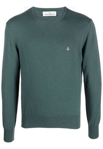 Vivienne Westwood Orb logo embroidered sweater - Verde