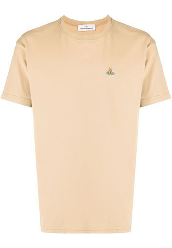 VIVIENNE WESTWOOD Orb-logo short-sleeved T-shirt - Marrone
