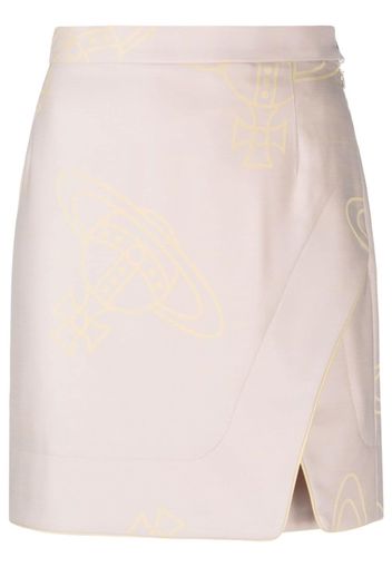 Vivienne Westwood Rita Orb-print wrap skirt - Toni neutri