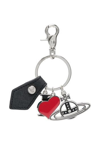 Vivienne Westwood circular charm keychain - Nero