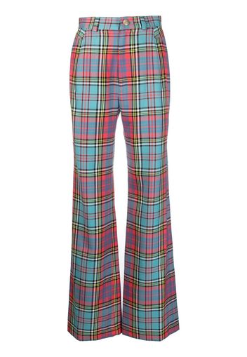 Vivienne Westwood straight-leg plaid-check print trousers - Blu