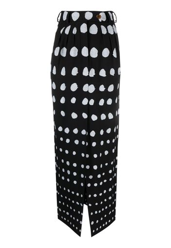 Vivienne Westwood Iman dot-print pencil skirt - Nero